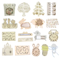 DIY  Mobile Lock Kids Wood Chips Parent-Child Intelligence Wood chip handmade Skill Game Wooden handicraft DIY Toy child
