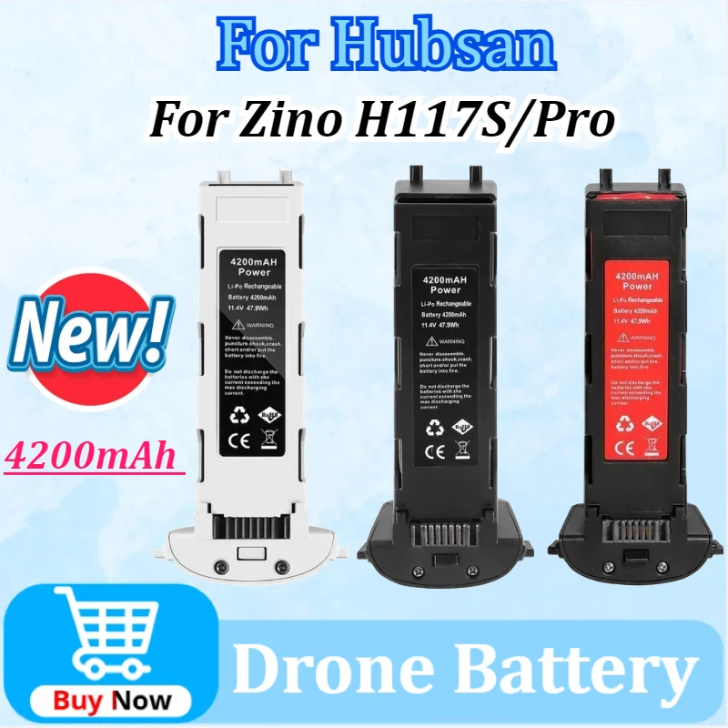 

New Upgraded 11.4V 4200mAh 47.9Wh Drone Batterys for Hubsan Zino H117S/Pro GPS RC Quadcopter High Quality Rechargeable Battery