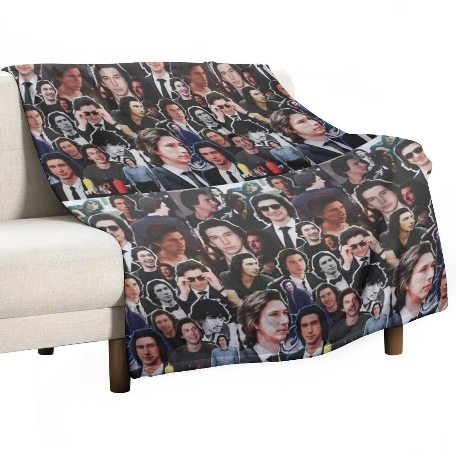 

Assorted Adam Driver Collage Throw Blanket Hairys Winter beds Blankets