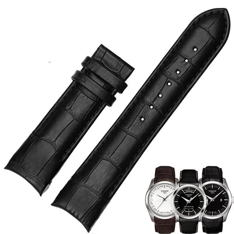 Genuine Leather Watch Band for Tissot 1853 Couturier T035410 T035617 Comfortable Watch Strap Accessories 22 23 24mm Wristband