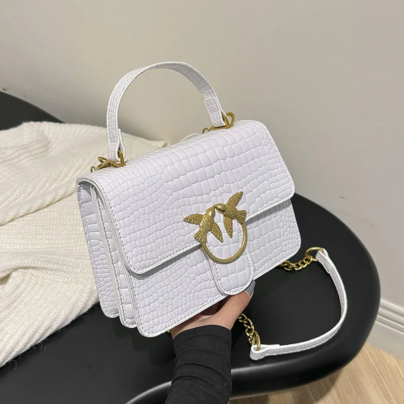 حقائب يد جلدية مشهورة للنساء، حقيبة ساعي عصرية للسيدات على طراز العلامة التجارية الفاخرة الكلاسيكية الأنيقة #6