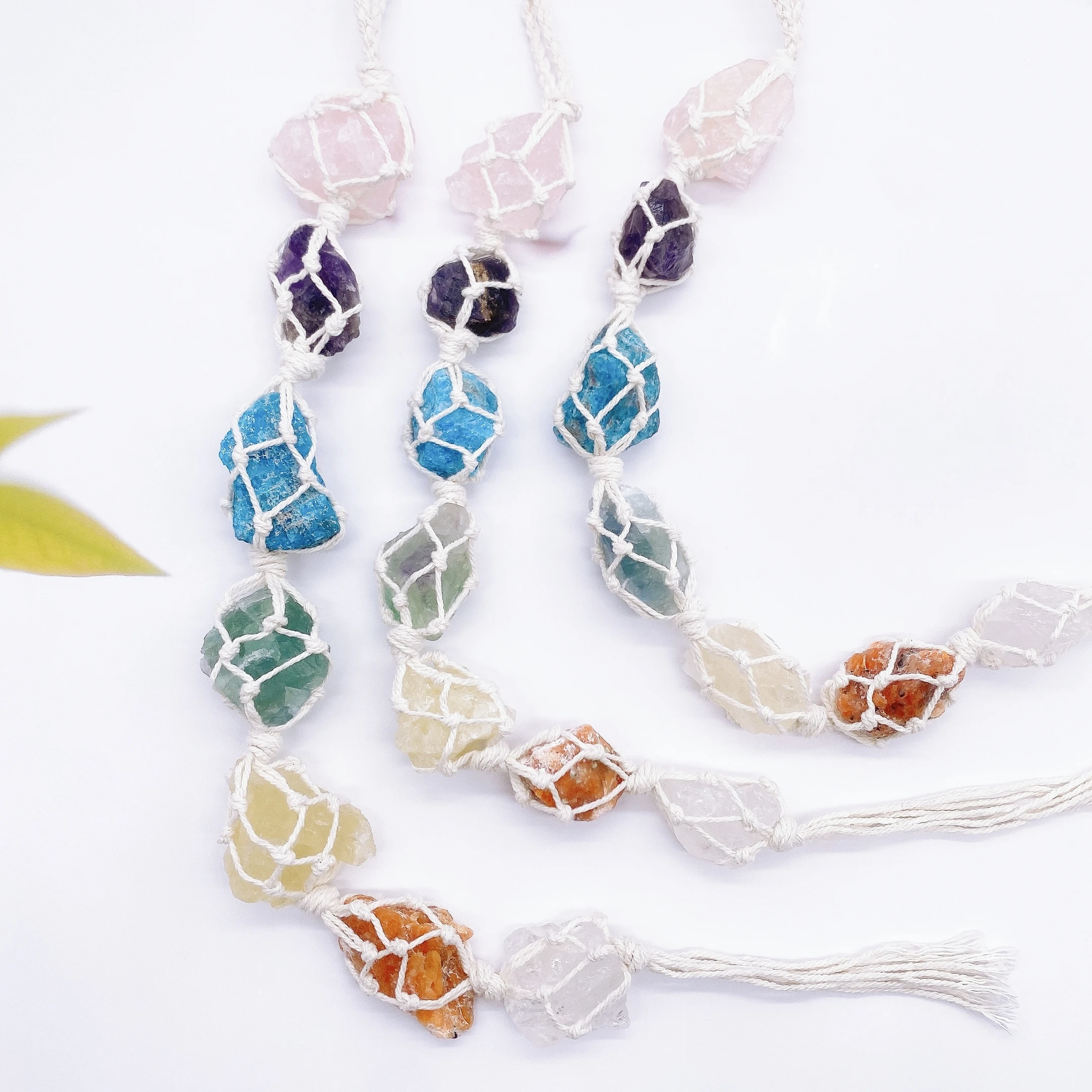 

Natural crystal Window Car Hanging Pendant Ornament 7 Chakra Raw Stone Home Decor Yoga Meditation Reiki Healing Gift