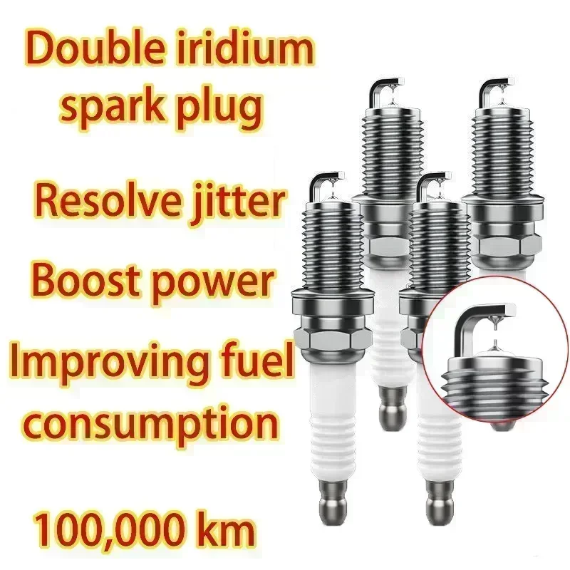 1pcs Automotive Double Iridium Spark Plug for Car FORD ESCORT IV GAF AWF ABFT 1.3 1986-1990 44KW 60HP 1264CC Hatchback