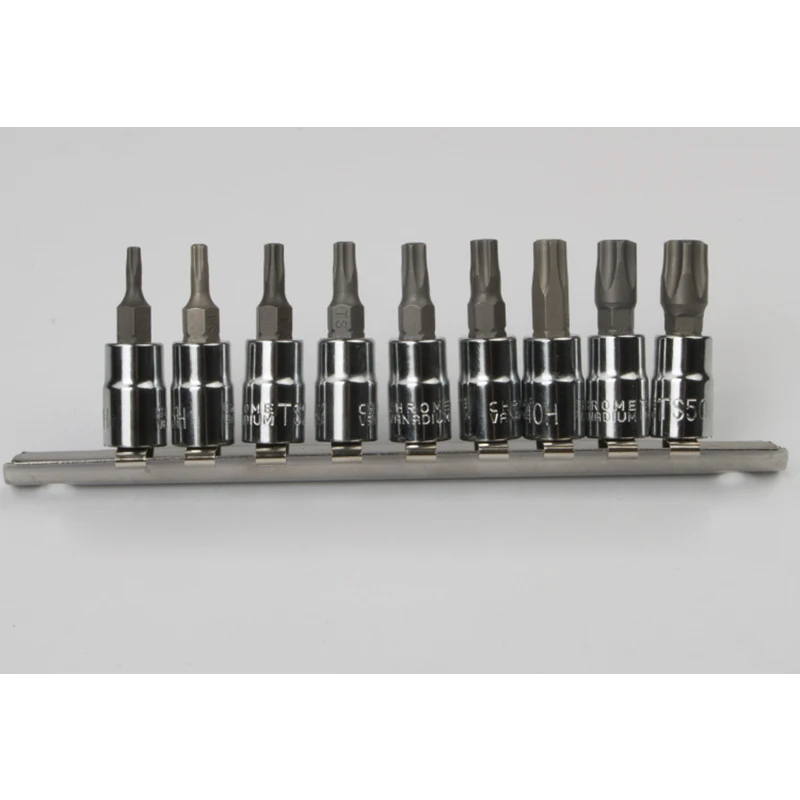 Imagem -05 - Conjunto Ponto Estrela Torx Chave de Fenda Bit Polegada Socket Drive Pentalobe Ts10 Ts15 Ts20 Ts25 Ts27 Ts30 Ts40 Ts45 Ts50 Ferramentas Peças