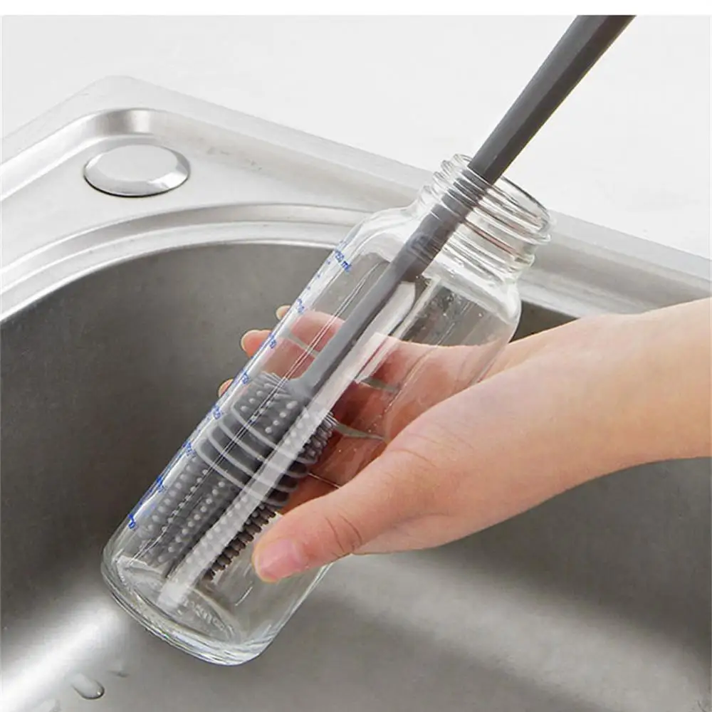 Cup Brush Silicone Clean Without Dead Angle Clean The Glass Of The Water Bottle No Dead Angle Cleaning Brush Long Handle