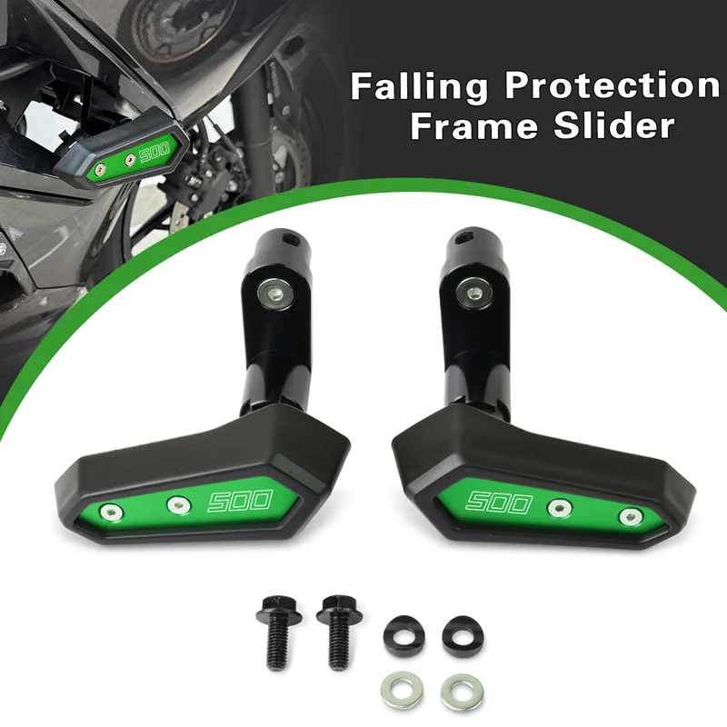 

Motorcycle Falling Protection Frame Slider Fairing Guard Crash Pad Protector Fit For NINJA 500 Z500 SE NINJA500 2024 2025