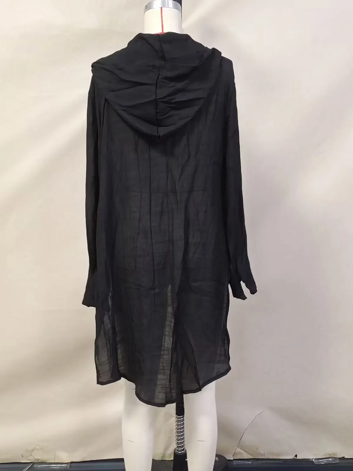 Nuova camicia bianca con cappuccio Top a maniche lunghe Camicetta Tunica Copricostume Copricostume Abito da spiaggia Abbigliamento da spiaggia Abbigliamento da spiaggia Donna Donna V6107