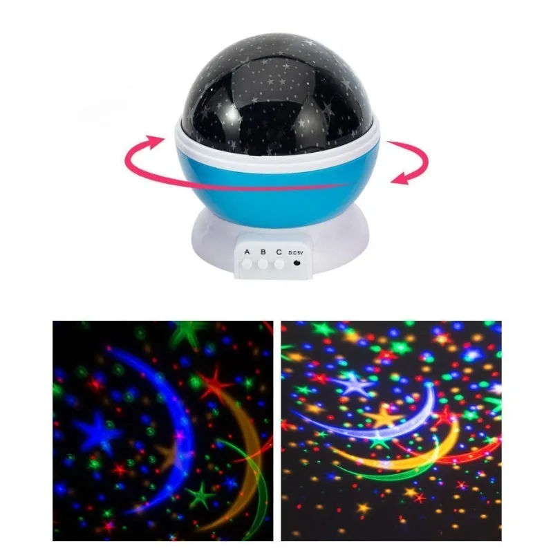 Starry Sky Projector Light Rotating Dreamy Led Night Light Star Moon Creative Festival Atmosphere Light Christmas Gift