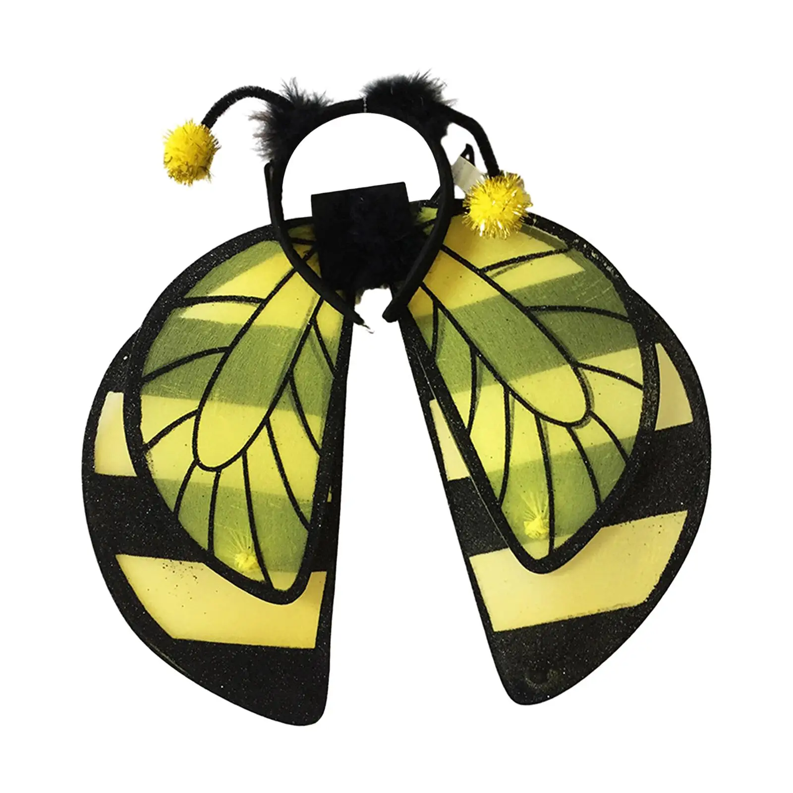 Kids Bee Wing Headband Cosplay Wing Hairband Cute Costume Wing Hairband for Halloween Birthday Nightclub Party Stage Performance