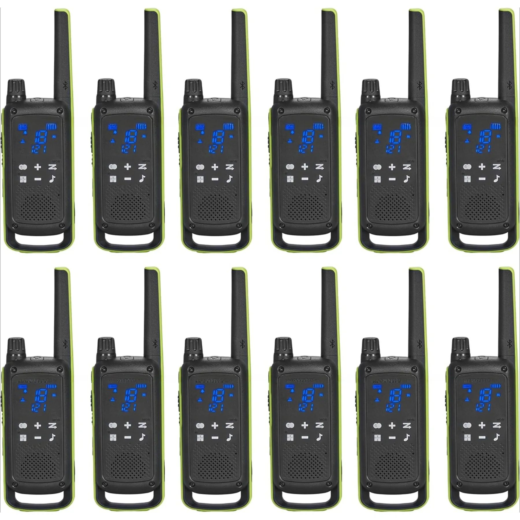 

T803 Two-Way Radio 35 mi. Bluetooth w/Charging Dock 12-Pack (Lime Green)