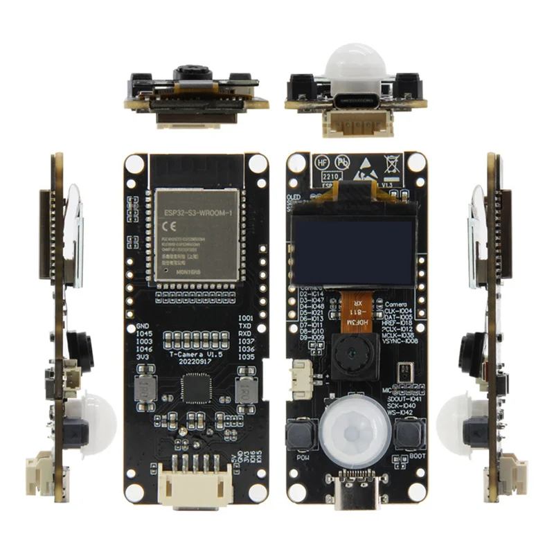 B27B ESP32-S3FN16R8 ESP32-S3 مجلس التنمية 0.96 "OLED عرض 2Mpix بكسل HD كاميرا واي فاي بلوتوث ذاكرة فلاش 16 ميجابايت T-Camer #3