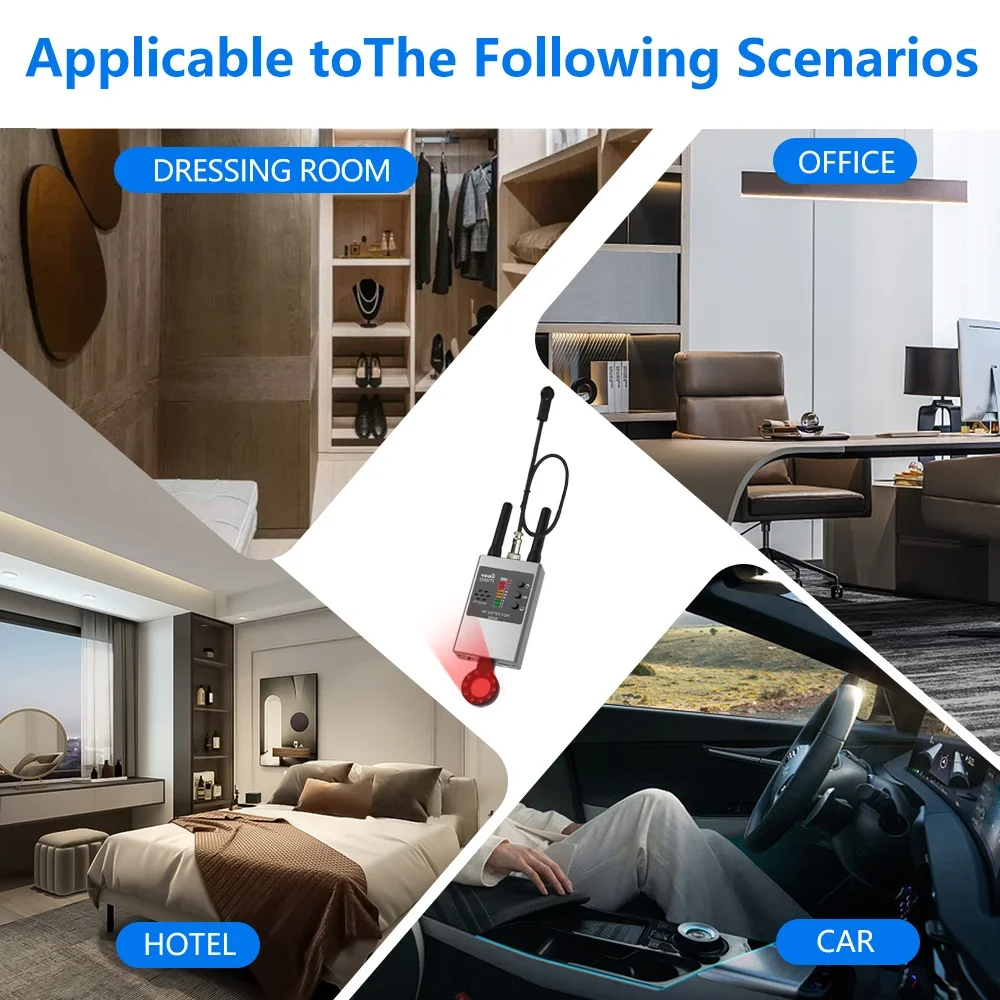 Détecteur de caméra d'espion automatique professionnel, Bug 101, Tracker GPS, Signal, Mini Finder, IR Cam, Balayage, AI, Gadgets d'espion