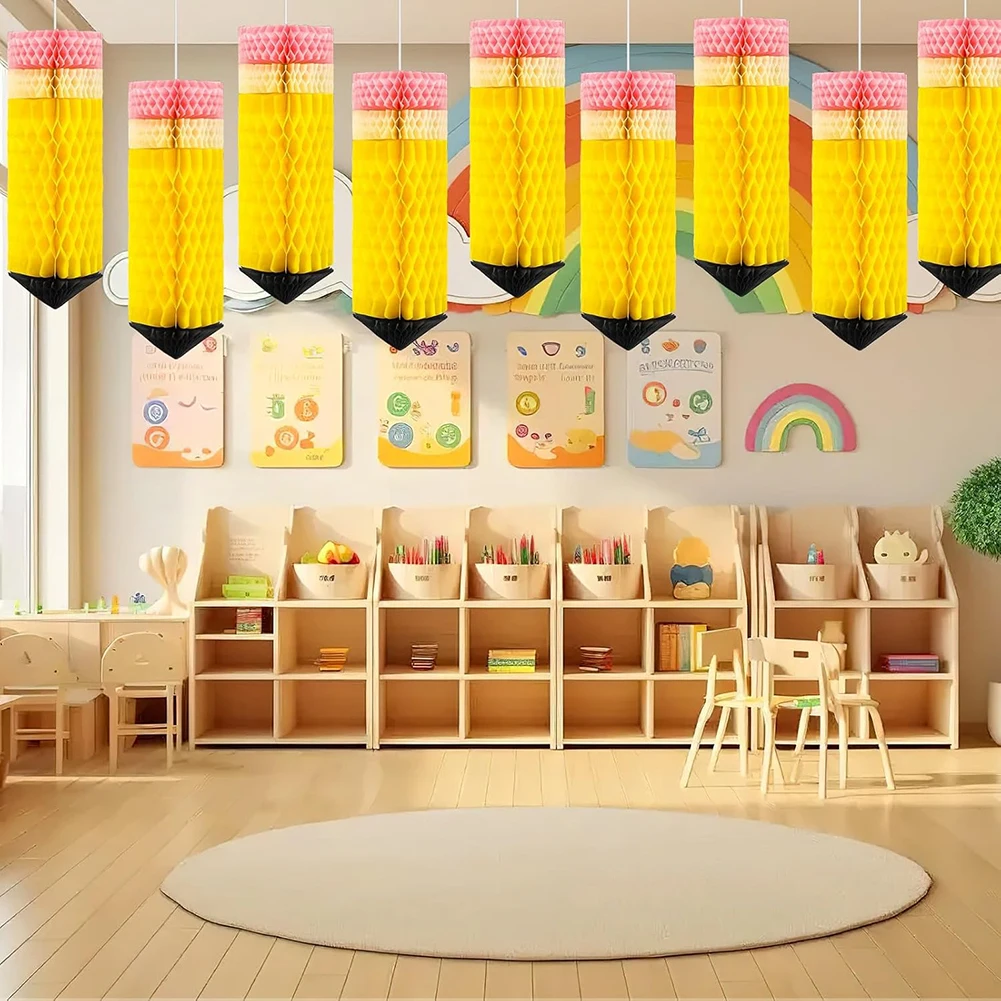 classroom-decor-12-pcs-hanging-pencil-lanterns-paper-decorations-for-back-to-school-events-multicolor-easy-to-assemble