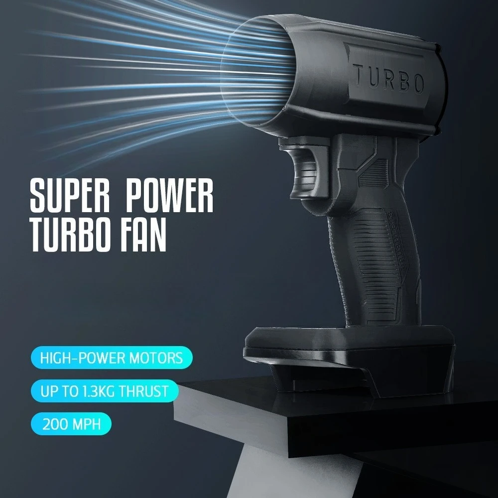 

40mm 130000 Rotary Car Wash Air Gun Turbo Jet Fan Electric POWERFUL BLOWERS Car Violent Dryer for 18V/20V Lithium Battery
