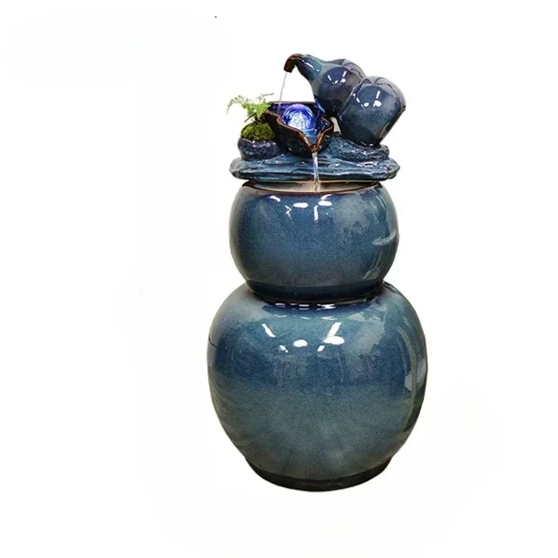 

Новый китайский керамический напольный фонтан-колба, современный, простой, для дома, украшение для гостиной.