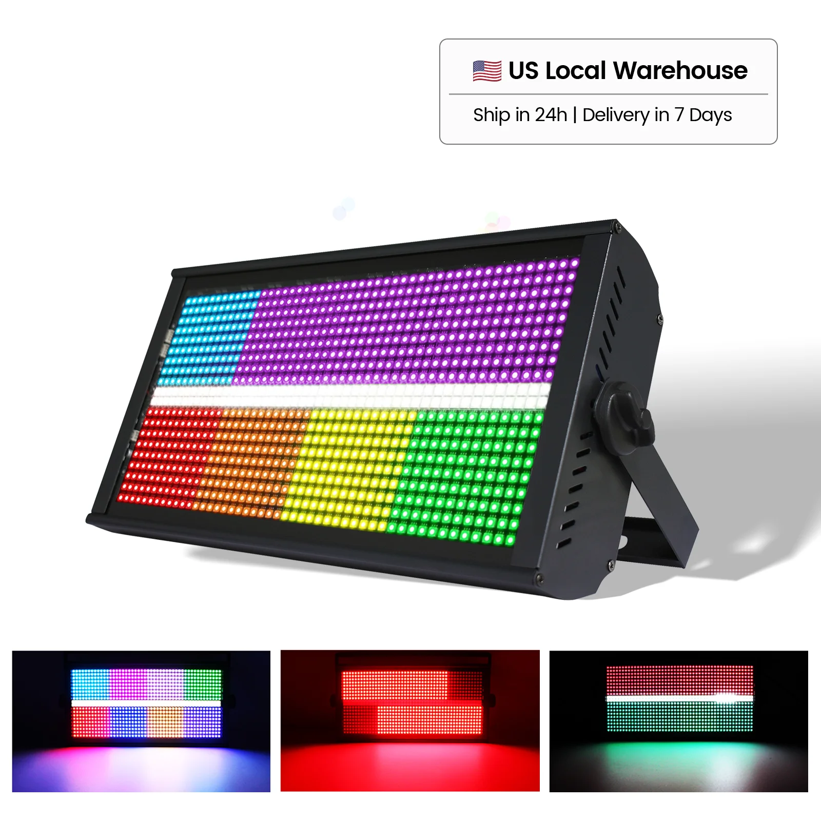 

48+8 Zones RGBW 4in1 LED Strobe Light DMX512 Control 200W Washing Effect Stage Background Light For DJ Disco Party Club Bar Wedding Home