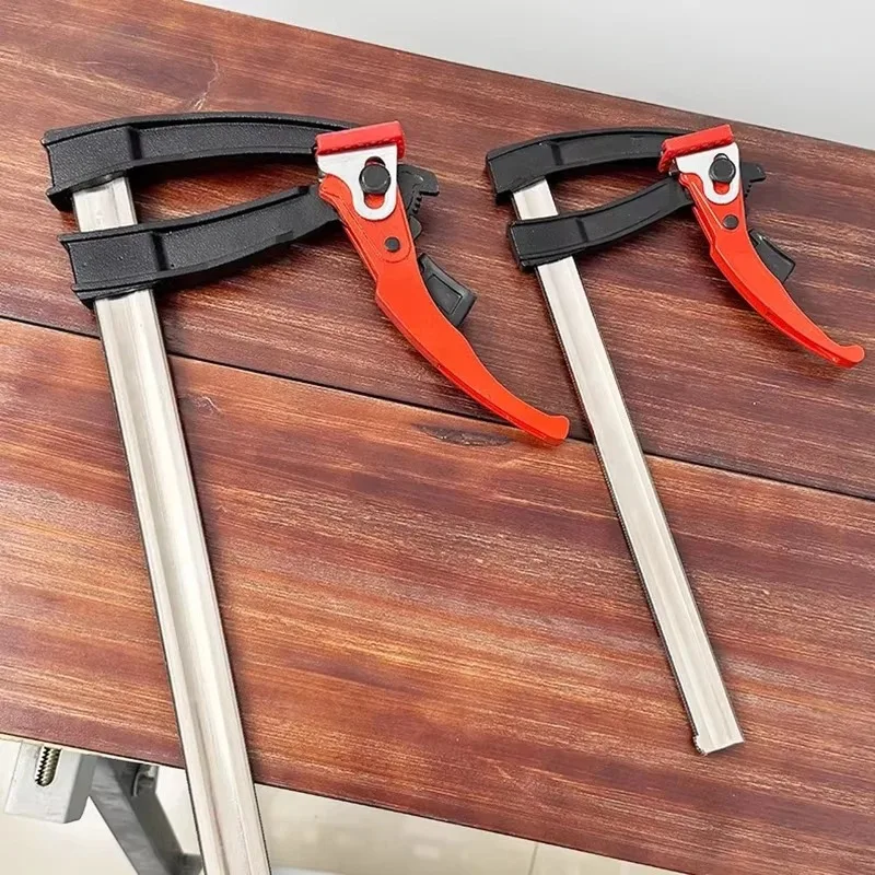 

Woodworking clamp ratchet F clamp metal stone fixed heavy forging fast woodworking special F fixture portable
