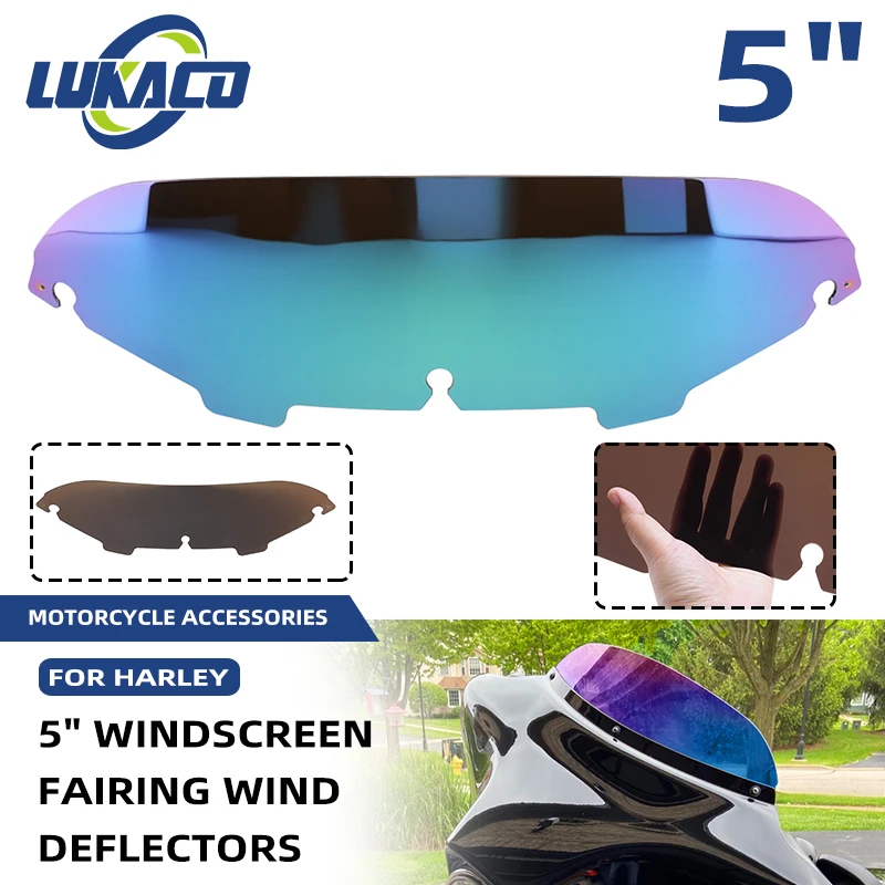

For Harley Touring Street Glide Ultra Classic 1996-2013 Motorcycle Accessories 5" Front Windshield Fairing Windscreen Deflector
