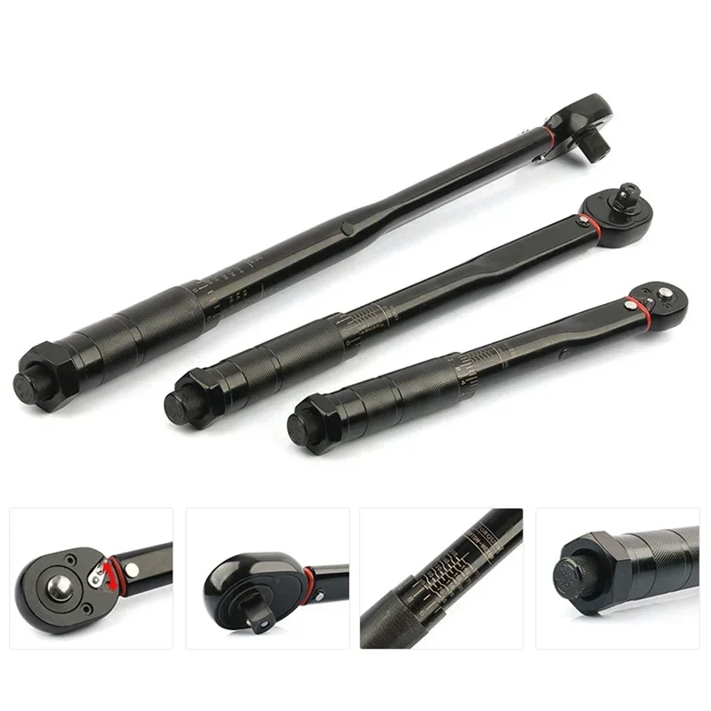 

1/4 3/8 1/2 Torque Preset Torque Wrench Drive Tool 5-210 Nm Positive Negative Two-way Adjustment Spanner Auto Repair Hand Tools