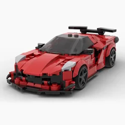 MOC C8 Chevroleted Corvette Speed  Super Sports Cars Building Blocks Speed Vehicle Model Brick Toys For Kid Adult Gift