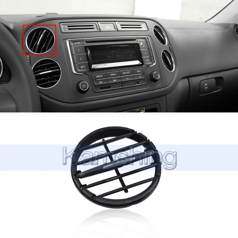 CAPQX For VW Tiguan 2010-2016 Car Instrument Panel Air Conditioner Vent Grille Vehicle Interior Air Outlet Vent Frame Grille