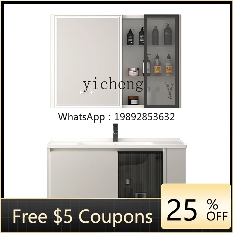 

ZTqh304 Stainless Steel Ceramic Whole Washbin Washstand Hand Washing Bathroom Cabinet Combination