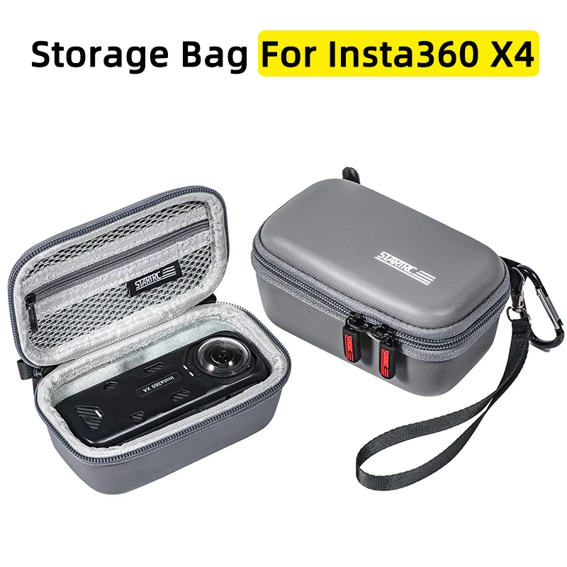Bolsa de almacenamiento para Insta360 X4, caja dura de PU, Estuche de transporte de viaje portátil, funda protectora antiarañazos, Kit de accesorios para cámara deportiva