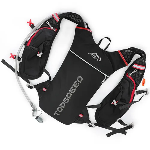 Imagen 2 del producto Mochila ultraligera de 5L para correr al aire libre, chaleco para correr de hidratación, bolsa transpirable para bicicleta de maratón, botella de agua de 500ML
