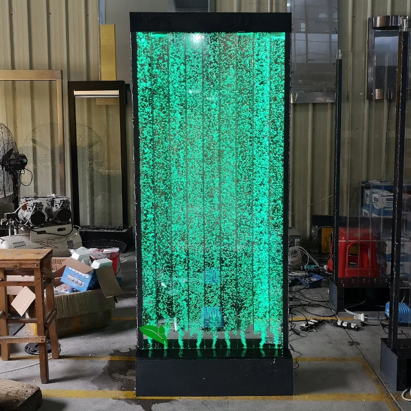 Customized. LED light dancing bubble panel Fountain Hotel lobby lighting decoration