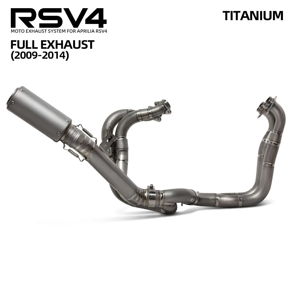 Motorcycle Escape Full Titanium System Modify For Aprilia RSV4 2009-2014 Escape Racing Kit Header Tube Project Tail Muffler Pipe