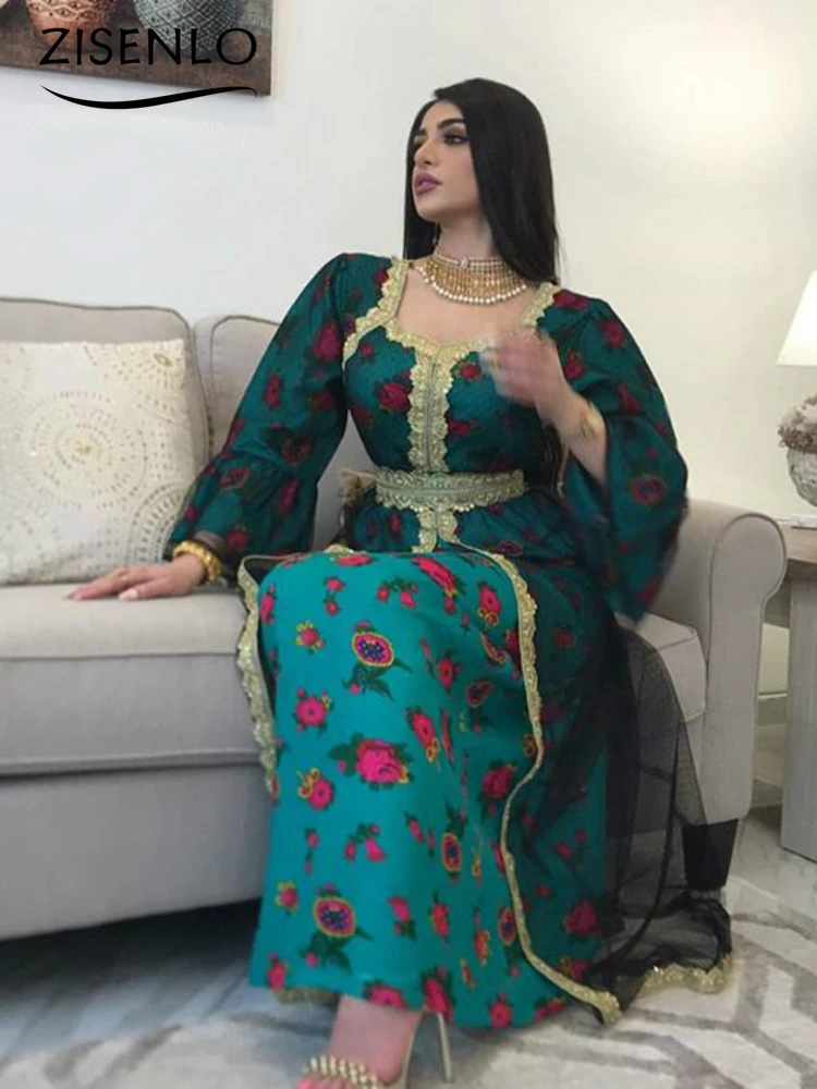 

2024 Spring,Summer and Autumn Middle East Ethnic Print Embroidery Lace Mesh Commuter Casual Dress Female Vestido Feminino платье
