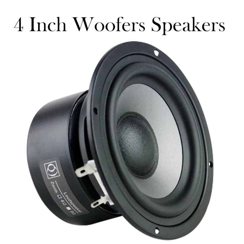 4 Inch Woofer Subwoofer Speaker Unit 4 8 Ohm 35W   Computer Multimedia Woofer Speakers DIY Audio Car Home Theater Loudspeakers