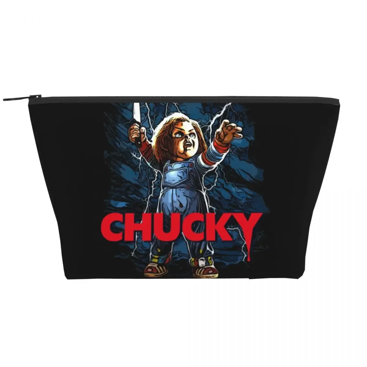 Custom Chucky Child's Play Doll Travel Cosmetic Bag for Women Good Guys Makeup Toiletry Organizer Ladies Beauty Storage Dopp Kit