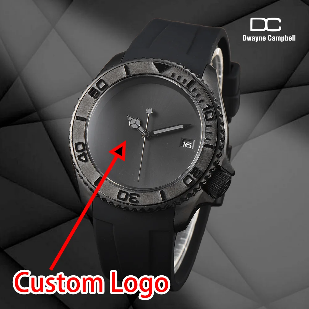 

40.5MM Custom Logo Automatic Mechanical Men Watch NH 35 NH 36 Movement Sapphire Glass Rubber Band Transparent Back Sports Watch