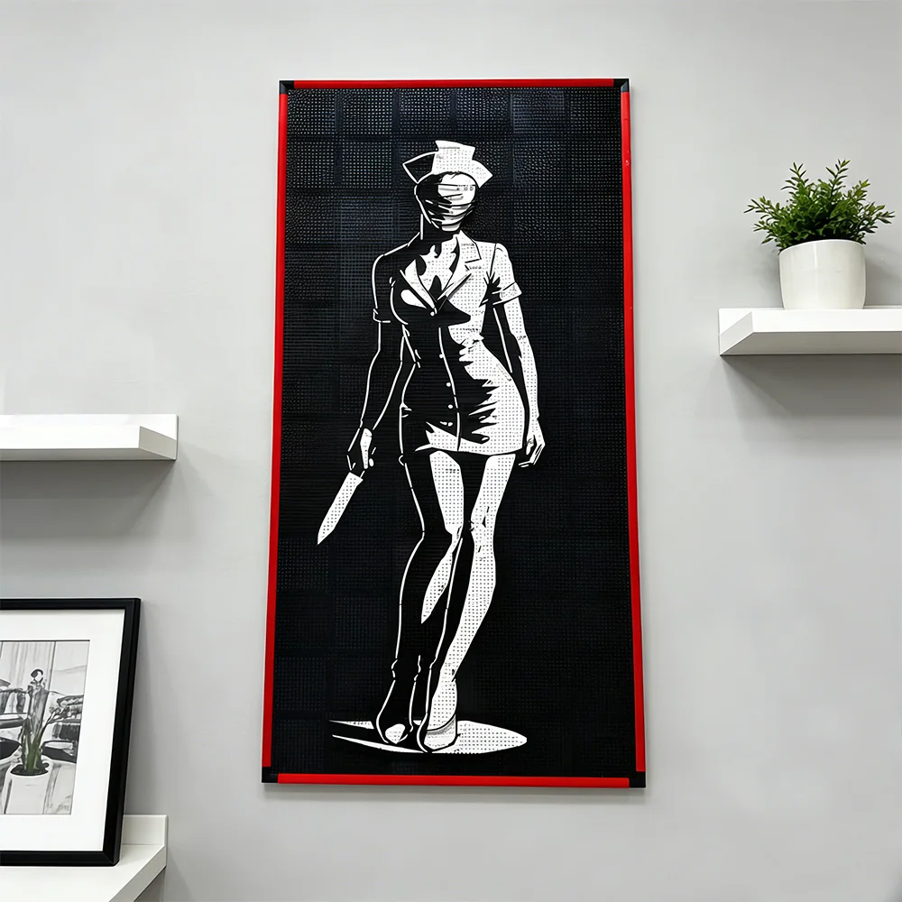 

MOC Art Relief of a Female Horror Character Building Blocks Art Relief of a Male Horror Character Brick Toy Adult Gift