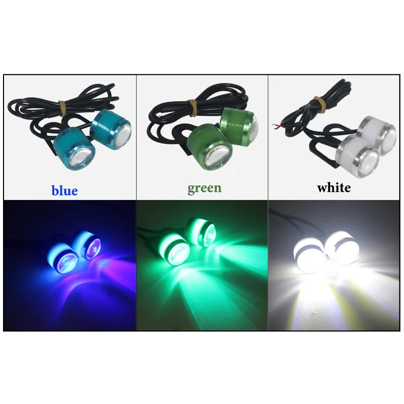 2X Strobe Motorcycle Eagle Eye Light DRL Daytime Running Light for Car Motorbike Falsh Warning Reverse Backup Light Fog Lamp image 3
