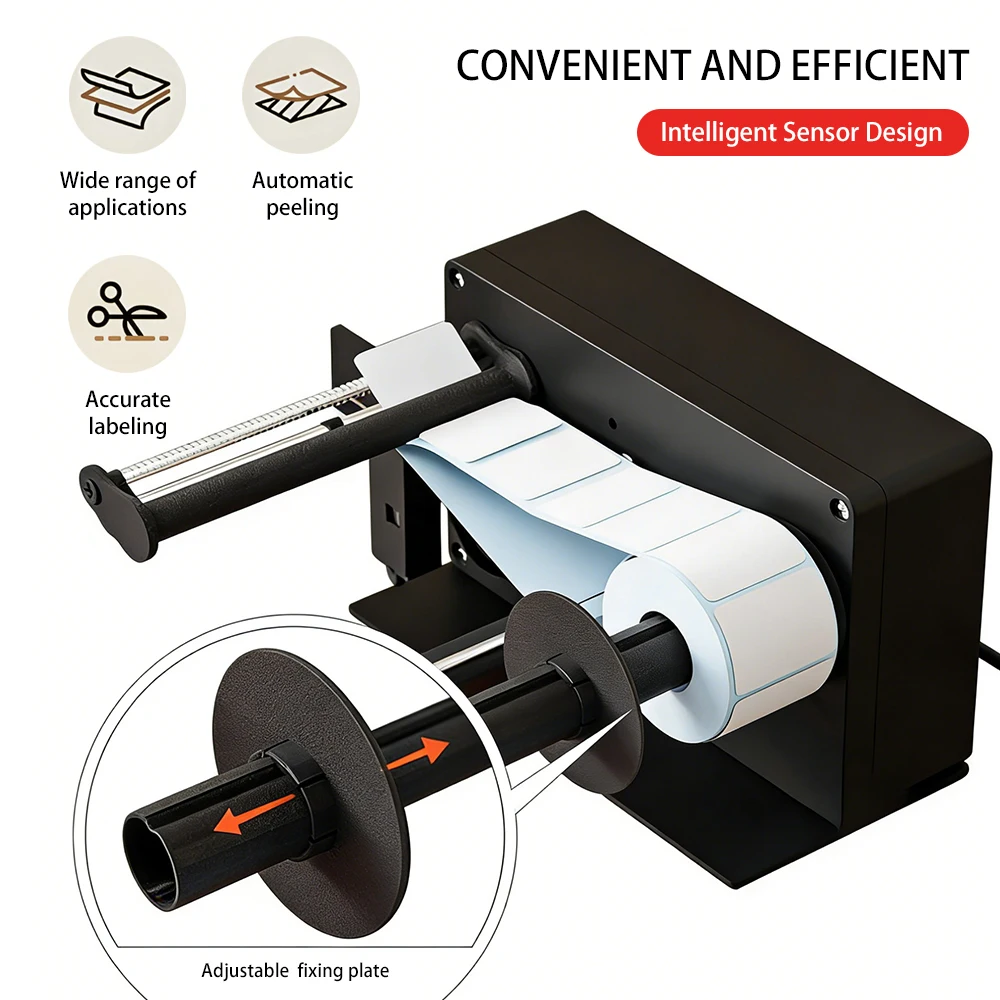 

Label Peeler Portable Label Dispenser Sticker Separating Machine Desktop Electric Peeling Machine Automatic USB Label Stripper