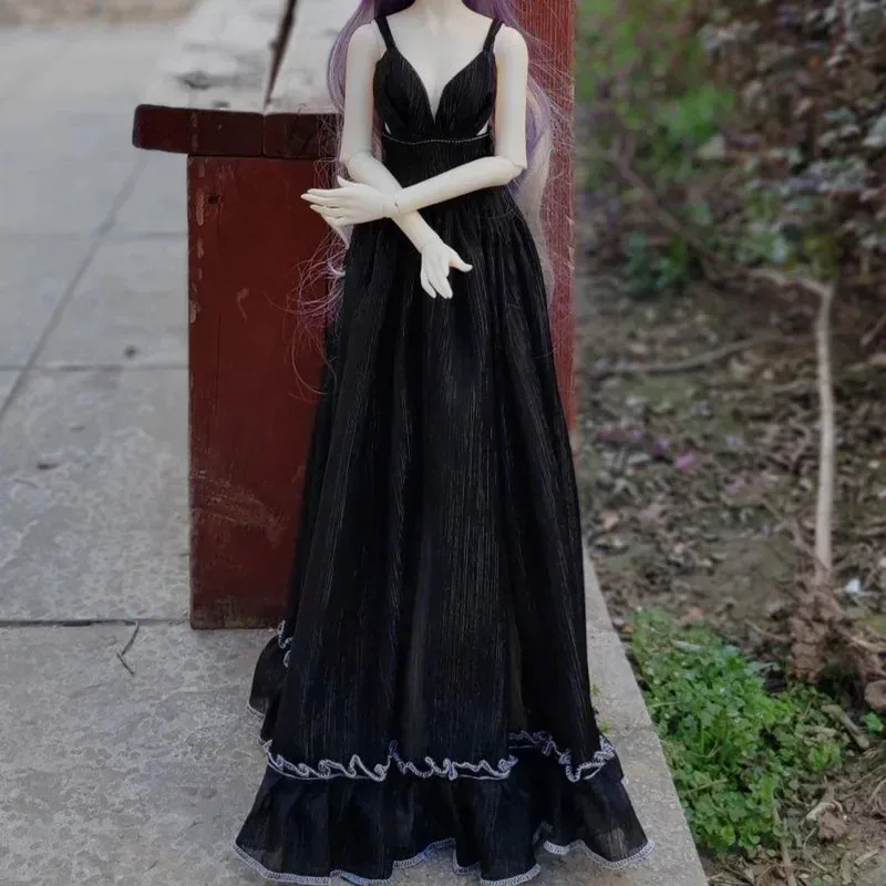 

(На заказ) 1/3 1/4 1/6 Кукольная одежда Серебряная шелковая шифоновая ткань Diy Girl Toys Юбка принцессы Одевание Аксессуары для кукол, без куклы