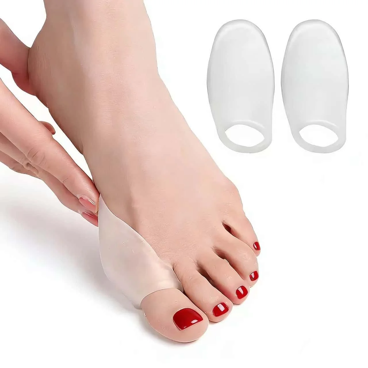 2Pcs Gel Bunion Protector Shield Bunion Pads and Cushion for Big Toe Relieve Foot Pain from Friction Rubbing and Pressure
