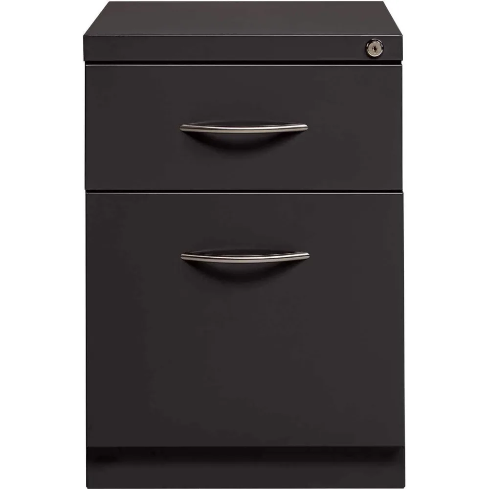 2 Drawer Mobile File Pedestal Box 15 by 20 by 21 Inches Charcoal Finish