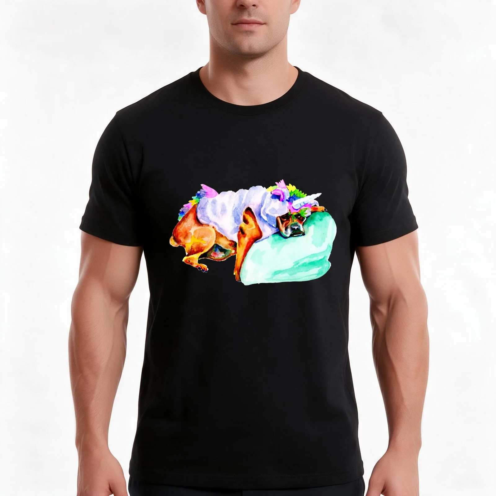 Sad puggle T-Shirt, Summer Casual Cotton Tee, Oversized Streetwear Tops, Vintage Graphic Print, Loose Fit Short Sleeve