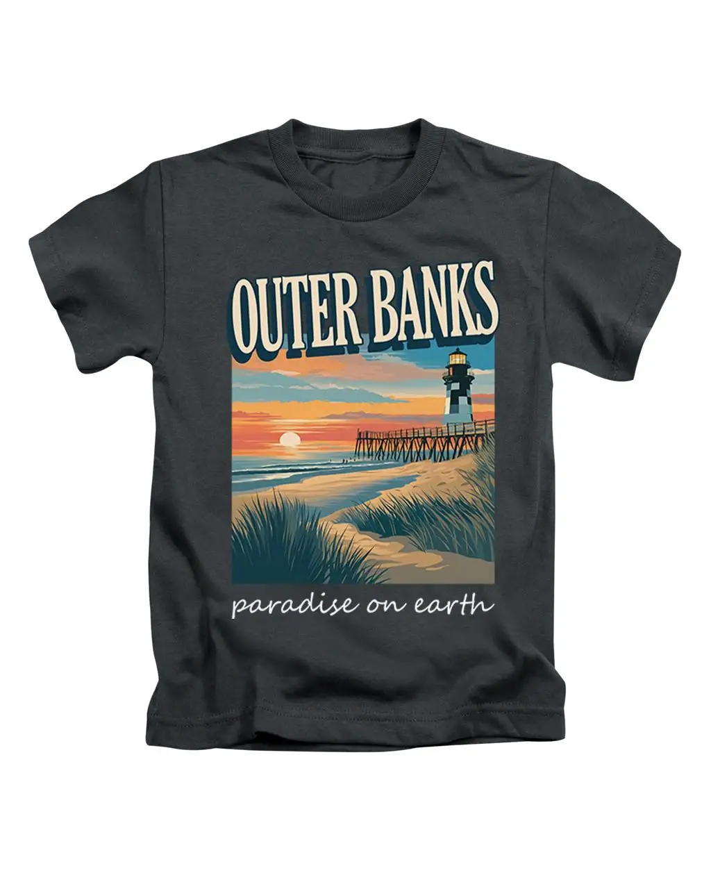 Outer B Paradise on Earth Adult T-Shirt Vintage Novelty Top WOMEN MRN COTTON SHORT SLEEVE Spring and Summer Collection T-shirts
