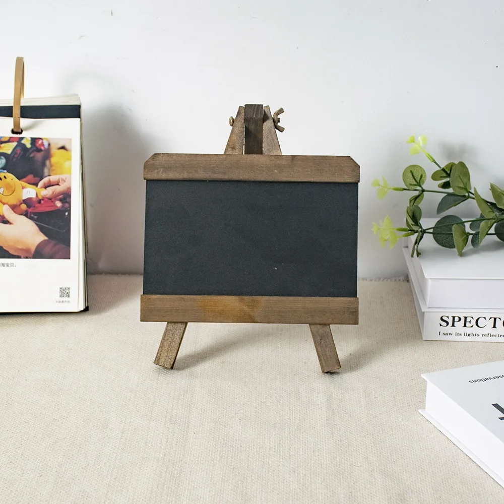 Mini Retro Bar Chalkboard Collapsible Nordic Style Desktop Memo Board Writing Board Multi-Function Erasable Chalkboard