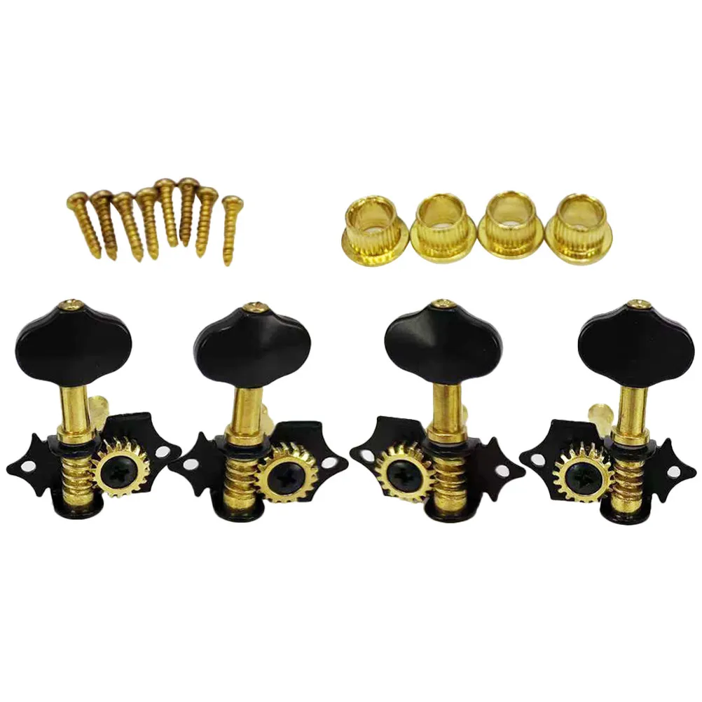 

Комплект черно-золотых колков для укулеле (2R2L) для 4-струнной гитары/баса, точная настройка, простой дизайн
