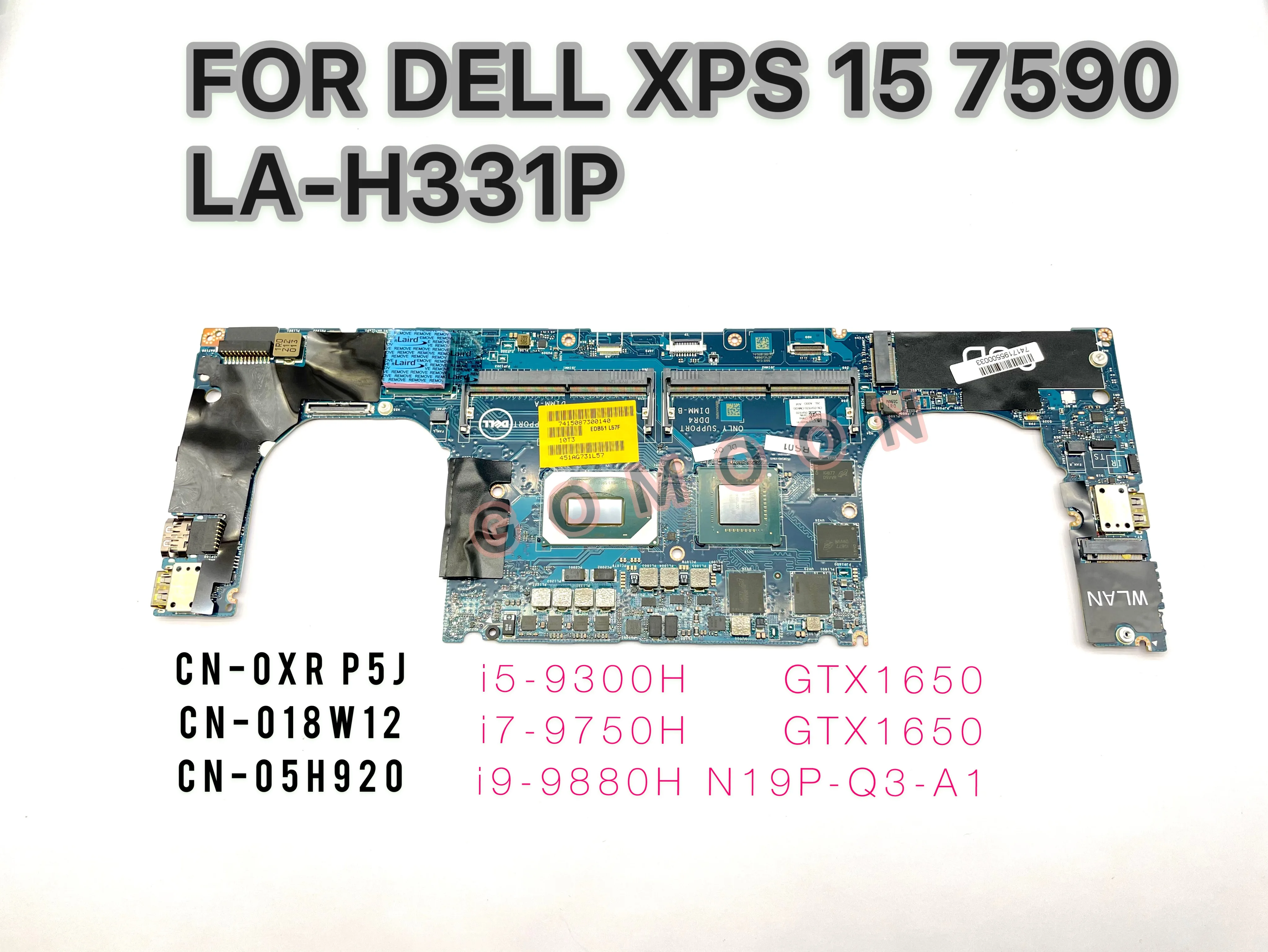 Carte Mère Dell XPS 15 9560 - I7-7700HQ, Nvidia 1050 4Go - VENDUE POUR PIÈCES (HS)