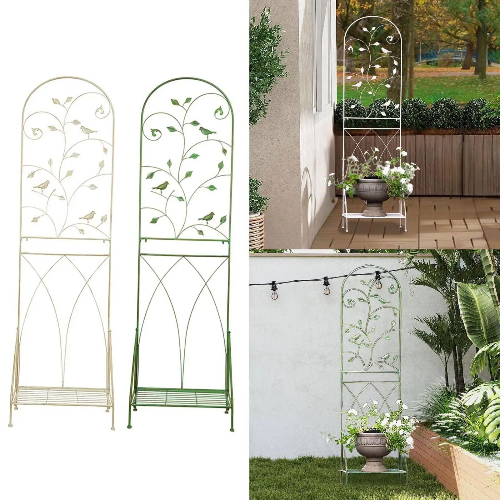 

Подставка для растений с садовой решеткой, универсальные заборы, съемная опора для цветочных растений для патио, газона, заднего двора, сада, крыльца