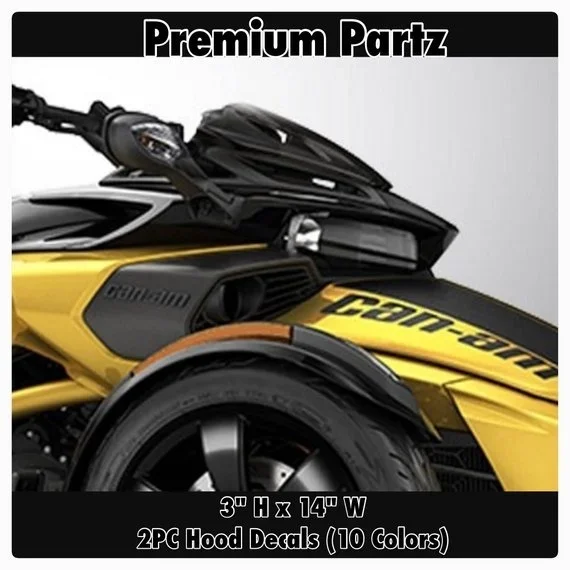 For 2PC Can Am Spyder F3S RT-S Hood Body Vinyl Decal New Set OEM