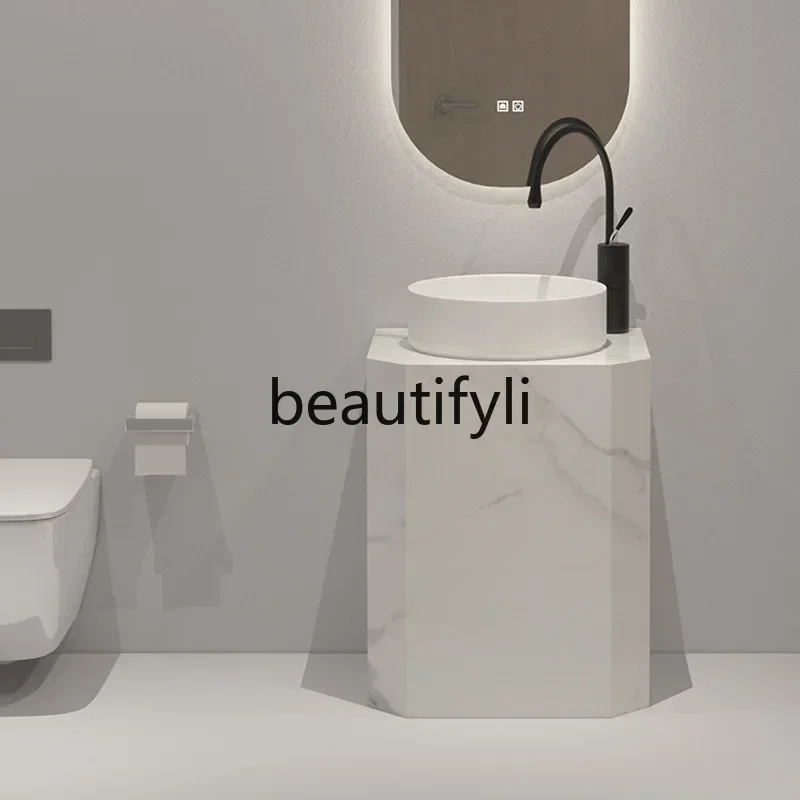 

ss25 Slate wash basin Column washbasin Integrated floor basin Bathroom Outdoor balcony wash basin