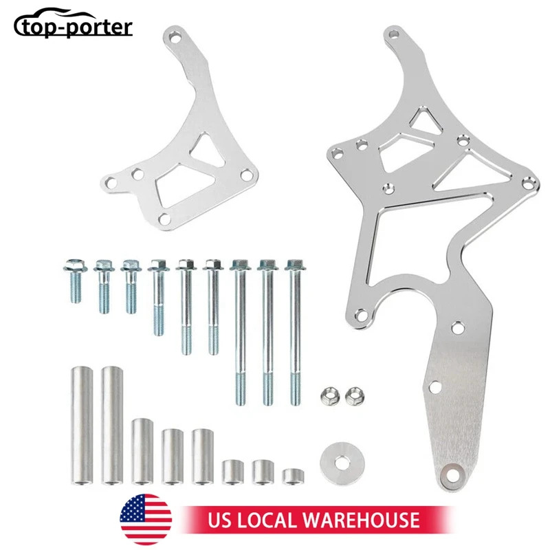 1Set For LS Engine Serpentine Bracket Alternator Power Steering Pump Swap Conversion