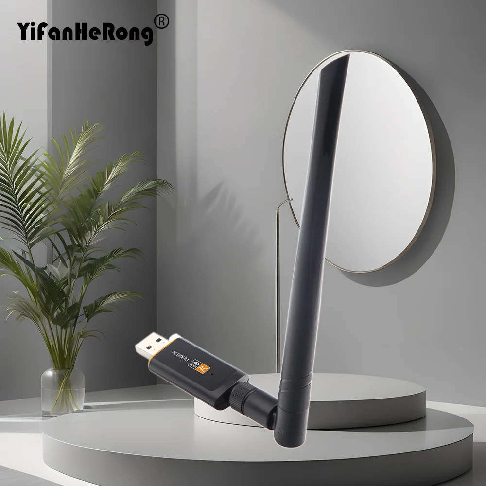 

Беспроводной Wi-Fi USB-адаптер 1200 Мбит/с, двухдиапазонный 2,4/5 ГГц с антенной, сетевая карта 802.11AC, высокоскоростной приемник USB3.0